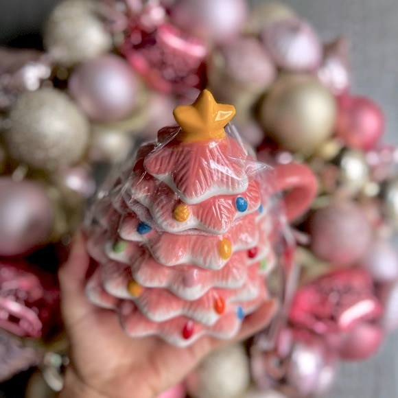 ✨NEW💖Mr Christmas Pink Christmas Tree Holiday Mug🎄 - Picture 6 of 9